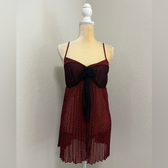 Passion Forever Elegant Red and Black Babydoll lingerie set - Picture 1 of 10